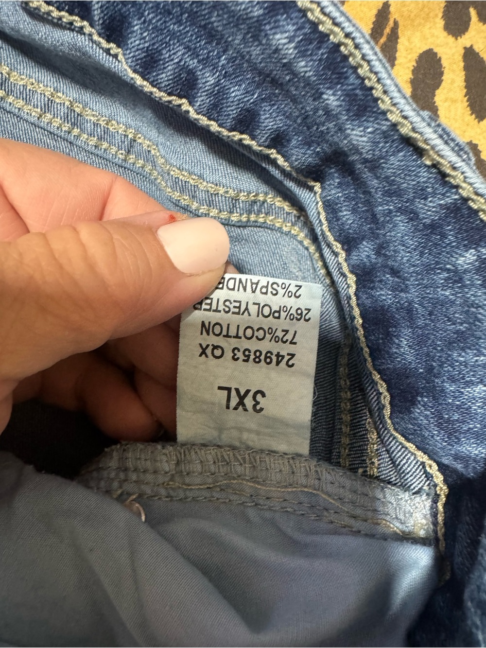 Flaming Gals Womens Blue Denim Jeans - 3XL